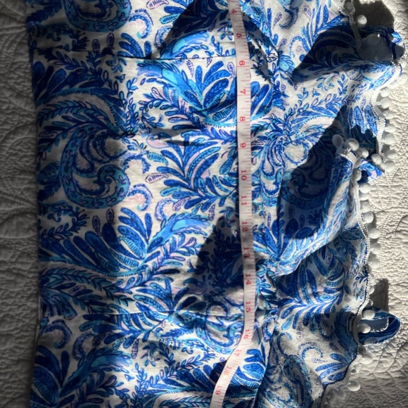 RARE Lilly Pulitzer GRETNA 16 LINEN Skirt Set BAHA BLUE BIRD IS THE WORD NWT - Picture 15 of 15